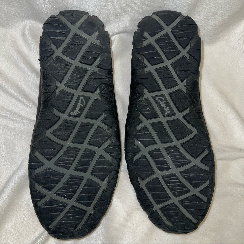 Clarks Moccasin Gray Men's Size 9 Upper Leather Slip On  Fur Lined Suede - Picture 8 of 11
